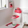 imageJOYIN 5 Pieces Christmas Snowman Bathroom Decoration Set with Toilet Seat Cover Rugs Tank Cover Toilet Paper Box Cover and Santa Towel Xmas Party Accessories for Indoor Dcor Party Favors