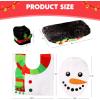 imageJOYIN 5 Pieces Christmas Theme Bathroom Decoration Set wToilet Seat Cover Rugs Tank Cover Toilet Paper Box Cover and Santa Towel for Xmas Indoor Dcor Party Favors ReindeerSnowman
