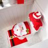 imageJOYIN 5 Pieces Christmas Theme Bathroom Decoration Set wToilet Seat Cover Rugs Tank Cover Toilet Paper Box Cover and Santa Towel for Xmas Indoor Dcor Party Favors ReindeerSanta