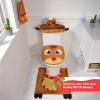 imageJOYIN 5 Pieces Christmas Theme Bathroom Decoration Set wToilet Seat Cover Rugs Tank Cover Toilet Paper Box Cover and Santa Towel for Xmas Indoor Dcor Party Favors ReindeerReindeer