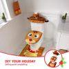 imageJOYIN 5 Pieces Christmas Theme Bathroom Decoration Set wToilet Seat Cover Rugs Tank Cover Toilet Paper Box Cover and Santa Towel for Xmas Indoor Dcor Party Favors ReindeerReindeer