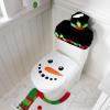 imageJOYIN 5 Pieces Christmas Theme Bathroom Decoration Set wToilet Seat Cover Rugs Tank Cover Toilet Paper Box Cover and Santa Towel for Xmas Indoor Dcor Party Favors ReindeerSnowman