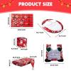 imageJOYIN 5 Pieces Christmas Theme Bathroom Decoration Set wToilet Seat Cover Rugs Tank Cover Toilet Paper Box Cover and Santa Towel for Xmas Indoor Dcor Party Favors ReindeerGnome
