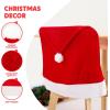 imageJOYIN 6 Pcs Christmas Chair Covers Red Hat Chair Slipcovers Santa Claus Chair Back Covers for Christmas Holiday Festival Decoration Xmas Decorations Indoor Home Dcor6