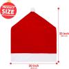 imageJOYIN 6 Pcs Christmas Chair Covers Red Hat Chair Slipcovers Santa Claus Chair Back Covers for Christmas Holiday Festival Decoration Xmas Decorations Indoor Home Dcor6
