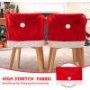 imageJOYIN 6 Pcs Christmas Chair Covers Red Hat Chair Slipcovers Santa Claus Chair Back Covers for Christmas Holiday Festival Decoration Xmas Decorations Indoor Home Dcor6