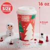 imageJOYIN 72 Pcs Merry Christmas Disposable Cups with Sleeves and Lids 8 Designs Xmas Drinkware 16 oz Paper Cup For Hot Chocolate Coffee Cold Beverage Holiday Tableware Winter Party Supplies FavorsBright
