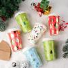 imageJOYIN 72 Pcs Merry Christmas Disposable Cups with Sleeves and Lids 8 Designs Xmas Drinkware 16 oz Paper Cup For Hot Chocolate Coffee Cold Beverage Holiday Tableware Winter Party Supplies FavorsLights
