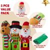 imageJOYIN Christmas Refrigerator Handle Covers Set of 5 Xmas Appliance Handle Covers for Kitchen Fridge Microwave Oven Dishwasher Decoration Xmas Indoor Dcor Xmas Home Decorations Party Favor SuppliesSANTA