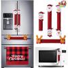 imageJOYIN 5 Pieces Christmas Fridge Handle Covers for Kitchen Refrigerator Microwave Oven Dishwasher Decoration Appliance Xmas Santa Indoor Decor Party Favor Supplies Washable Holiday Door Dcor