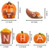imageJOYIN 6 Pcs Thanksgiving Turkey Pumpkin Figurine Decoration Fall Home Decor Figurine for Thanksgiving Party Harvest Day Kitchen Tabletop Ornament and Autumn