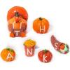 imageJOYIN 6 Pcs Thanksgiving Turkey Pumpkin Figurine Decoration Fall Home Decor Figurine for Thanksgiving Party Harvest Day Kitchen Tabletop Ornament and Autumn