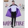 imageJOYIN Adult Child Unisex Vampire Costume Accessories Halloween Vampire Cape for Transylvania Dracula Theme PartyBlack  Purple