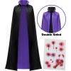 imageJOYIN Adult Child Unisex Vampire Costume Accessories Halloween Vampire Cape for Transylvania Dracula Theme PartyBlack  Purple