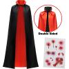 imageJOYIN Adult Child Unisex Vampire Costume Accessories Halloween Vampire Cape for Transylvania Dracula Theme PartyBlack  Red