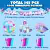 imageJOYIN 145 Pcs Unicorn Birthday Party Supplies with Unicorn Banner for Girls 24 Serves Unicorn Disposable Tableware Set with Plates  Cups Napkins and Cutlery Sets for Unicorn Themes Party KidsMermaid