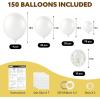 imageJOYIN 150 Pcs Sand White Balloons Different Sizes 18 12 10 5 Inch Sand White Latex Balloon Arch Kit with Instruction for Birthday Party Graduation Wedding Holiday DecorationWhite