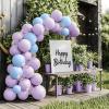 imageJOYIN 150 Pcs Sand White Balloons Different Sizes 18 12 10 5 Inch Sand White Latex Balloon Arch Kit with Instruction for Birthday Party Graduation Wedding Holiday DecorationPastel Purple