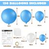 imageJOYIN 150 Pcs Sand White Balloons Different Sizes 18 12 10 5 Inch Sand White Latex Balloon Arch Kit with Instruction for Birthday Party Graduation Wedding Holiday DecorationLight Blue