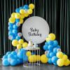 imageJOYIN 150 Pcs Sand White Balloons Different Sizes 18 12 10 5 Inch Sand White Latex Balloon Arch Kit with Instruction for Birthday Party Graduation Wedding Holiday DecorationLight Blue
