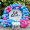 imageJOYIN 150 Pcs Sand White Balloons Different Sizes 18 12 10 5 Inch Sand White Latex Balloon Arch Kit with Instruction for Birthday Party Graduation Wedding Holiday DecorationLight Blue