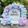 imageJOYIN 150 Pcs Sand White Balloons Different Sizes 18 12 10 5 Inch Sand White Latex Balloon Arch Kit with Instruction for Birthday Party Graduation Wedding Holiday DecorationPastel Blue