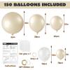imageJOYIN 150 Pcs Sand White Balloons Different Sizes 18 12 10 5 Inch Sand White Latex Balloon Arch Kit with Instruction for Birthday Party Graduation Wedding Holiday DecorationSand White
