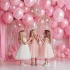 imageJOYIN 150 Pcs Sand White Balloons Different Sizes 18 12 10 5 Inch Sand White Latex Balloon Arch Kit with Instruction for Birthday Party Graduation Wedding Holiday DecorationPastel Pink