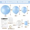 imageJOYIN 150 Pcs Sand White Balloons Different Sizes 18 12 10 5 Inch Sand White Latex Balloon Arch Kit with Instruction for Birthday Party Graduation Wedding Holiday DecorationPastel Blue
