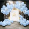 imageJOYIN 150 Pcs Sand White Balloons Different Sizes 18 12 10 5 Inch Sand White Latex Balloon Arch Kit with Instruction for Birthday Party Graduation Wedding Holiday DecorationPastel Blue