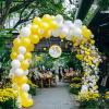 imageJOYIN 150 Pcs Sand White Balloons Different Sizes 18 12 10 5 Inch Sand White Latex Balloon Arch Kit with Instruction for Birthday Party Graduation Wedding Holiday DecorationYellow