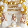 imageJOYIN 150 Pcs Sand White Balloons Different Sizes 18 12 10 5 Inch Sand White Latex Balloon Arch Kit with Instruction for Birthday Party Graduation Wedding Holiday DecorationGold