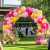 imageJOYIN 150 Pcs Sand White Balloons Different Sizes 18 12 10 5 Inch Sand White Latex Balloon Arch Kit with Instruction for Birthday Party Graduation Wedding Holiday DecorationHot Pink