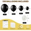 imageJOYIN 150 Pcs Sand White Balloons Different Sizes 18 12 10 5 Inch Sand White Latex Balloon Arch Kit with Instruction for Birthday Party Graduation Wedding Holiday DecorationBlack