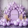 imageJOYIN 150 Pcs Sand White Balloons Different Sizes 18 12 10 5 Inch Sand White Latex Balloon Arch Kit with Instruction for Birthday Party Graduation Wedding Holiday DecorationPastel Purple