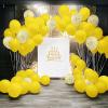 imageJOYIN 150 Pcs Sand White Balloons Different Sizes 18 12 10 5 Inch Sand White Latex Balloon Arch Kit with Instruction for Birthday Party Graduation Wedding Holiday DecorationYellow