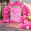 imageJOYIN 150 Pcs Sand White Balloons Different Sizes 18 12 10 5 Inch Sand White Latex Balloon Arch Kit with Instruction for Birthday Party Graduation Wedding Holiday DecorationHot Pink