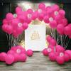 imageJOYIN 150 Pcs Sand White Balloons Different Sizes 18 12 10 5 Inch Sand White Latex Balloon Arch Kit with Instruction for Birthday Party Graduation Wedding Holiday DecorationHot Pink
