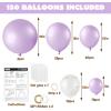 imageJOYIN 150 Pcs Sand White Balloons Different Sizes 18 12 10 5 Inch Sand White Latex Balloon Arch Kit with Instruction for Birthday Party Graduation Wedding Holiday DecorationPastel Purple