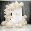 imageJOYIN 150 Pcs Sand White Balloons Different Sizes 18 12 10 5 Inch Sand White Latex Balloon Arch Kit with Instruction for Birthday Party Graduation Wedding Holiday DecorationSand White