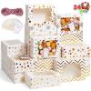 imageJOYIN 24 Pcs Christmas Cookie Boxes Gold Foil Treat Boxes with Windows 9quot x 62quot x 3quot Bakery Gift Wrapping Box for Xmas Holiday Party Favor Pastries Cupcakes Cookies Brownies Donuts GiftGiving