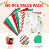 imageJOYIN 120 Sheets Christmas Wrapping Paper Assorted Designs Gift Wrapping Paper for Gift Wraps 20x20 Holiday Tissue Paper for Gift Bags Xmas Party Supplies Gift Bag Fillers Stocking StuffersRetro