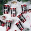 imageJOYIN 24 PCS Christmas Disposable Paper Cups 16 oz Merry Christmas Party Cups With Cup Sleeves and Lids 4 Designs Xmas Drinkware Winter Drink Cups Tableware Holiday Supplies DecorationElegant