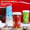 imageJOYIN 24 PCS Christmas Disposable Paper Cups 16 oz Merry Christmas Party Cups With Cup Sleeves and Lids 4 Designs Xmas Drinkware Winter Drink Cups Tableware Holiday Supplies DecorationLights