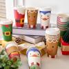 imageJOYIN 24 PCS Christmas Disposable Paper Cups 16 oz Merry Christmas Party Cups With Cup Sleeves and Lids 4 Designs Xmas Drinkware Winter Drink Cups Tableware Holiday Supplies DecorationCute