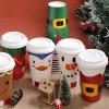 imageJOYIN 24 PCS Christmas Disposable Paper Cups 16 oz Merry Christmas Party Cups With Cup Sleeves and Lids 4 Designs Xmas Drinkware Winter Drink Cups Tableware Holiday Supplies DecorationCute