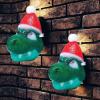 imageJOYIN 2 Pcs Santa Hat DinosaurPorch Light Cover for Christmas Outdoor Decorations Holiday Outdoor Light Cover for Porch Garage and All Large Light Fixtures Christmas Decorations