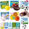 imageJOYIN 30 Packs Valentines Day Sport PU Balls with Gift Card Mini Sports Ball Squeeze Foam for Classroom Exchange Gift for Kids Holiday Party Favor Toys Reward Prizes Stress and Anxiety Relief