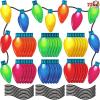 imageJOYIN 72 PCS Christmas Car Refrigerator Decorations 48 PCS Reflective Light Bulb and 24 PCS Wire Magnets Set Xmas Magnet Wires in 6 Color for Holiday Decorations and Ornaments