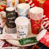 imageJOYIN 48 Pcs Christmas Paper Cups Disposable with Sleeves and Lids 6 Designs 16 oz Xmas Drinking Paper Cups and Sleeves for Hot Chocolate Coffee Cold Beverage Holiday Tableware Winter Party Supplies